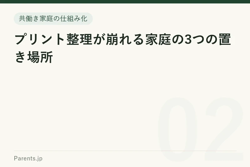 プリント整理が崩れる家庭の3つの置き場所